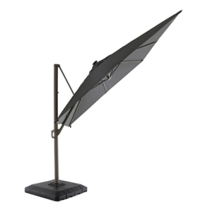 GlucksteinHome 10ft Solar Offset Patio Umbrella